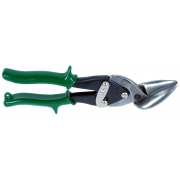 MIDWEST Offset aviation snip - cuts right curves and cuts straight GREEN - 245mm